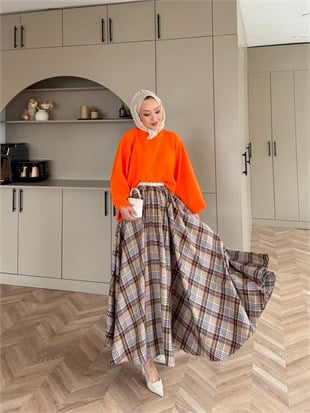 Niche Ekose Etek Desen 1 Cappuccino