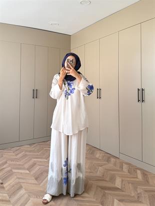 Nina Pantolonlu Takım Bej