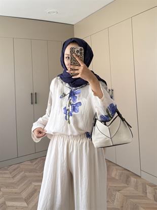 Nina Pantolonlu Takım Bej