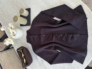 Odella Çelik Örme Hırka Kahve