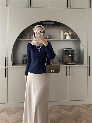 Odella Çelik Örme Hırka Lacivert