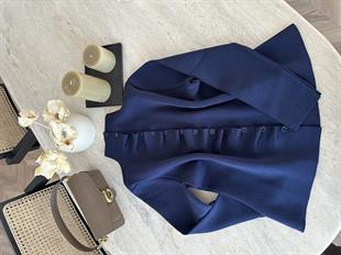 Odella Çelik Örme Hırka Lacivert