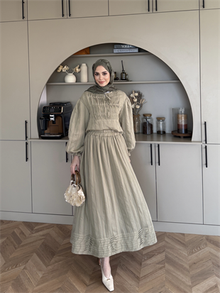Ofelia Gipeli Etekli Takım Haki (5747)