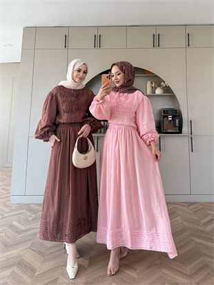 Ofelia Gipeli Etekli Takım Pembe (5747)