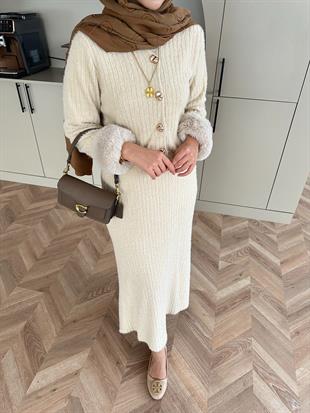 Oliva Triko Etekli Takım Bej