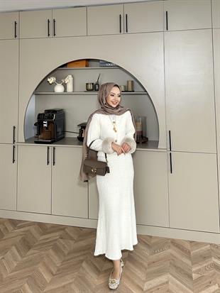 Oliva Triko Etekli Takım Ekru