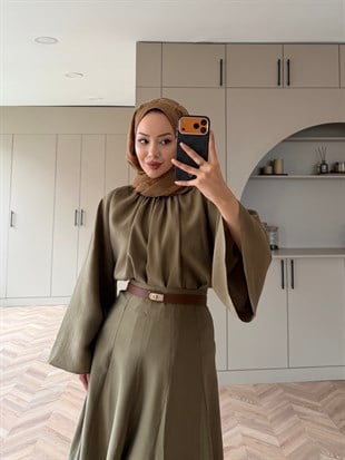 Olive Etekli Takım Asker Yeşili (7151)