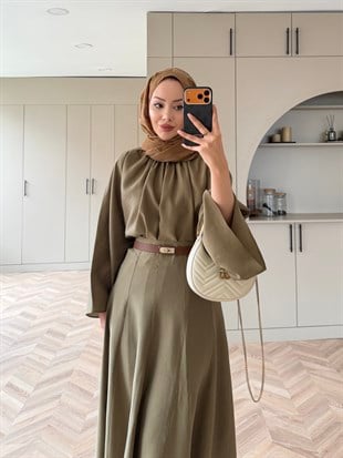 Olive Etekli Takım Asker Yeşili (7151)