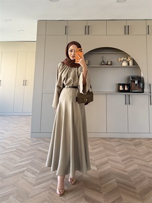 Olive Etekli Takım Vizon (7151)
