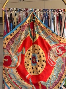 Omuz Şalı Kırmızı/Camel (02)