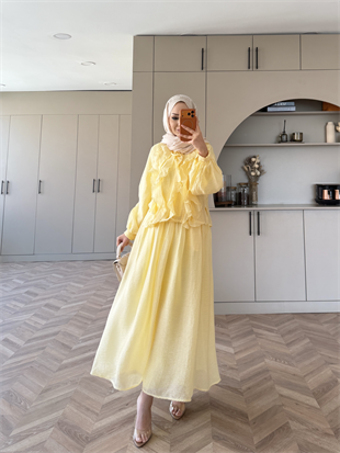 Orchid Fırfırlı Etekli Takım ButterYellow (5745)