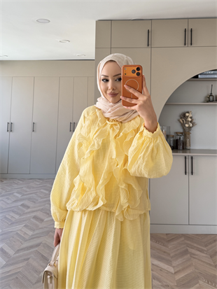 Orchid Fırfırlı Etekli Takım ButterYellow (5745)