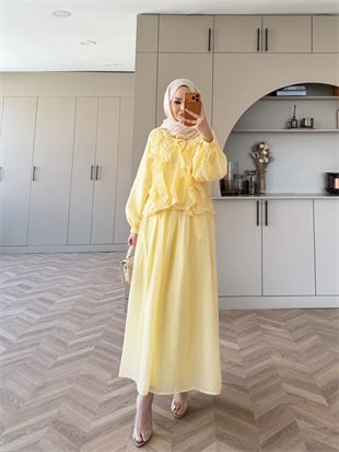 Orchid Fırfırlı Etekli Takım ButterYellow (5745)