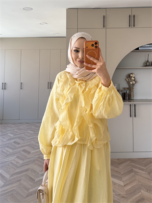 Orchid Fırfırlı Etekli Takım ButterYellow (5745)