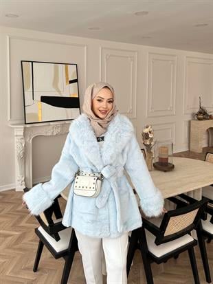 Orjinal Alpaka Kürk Mavi