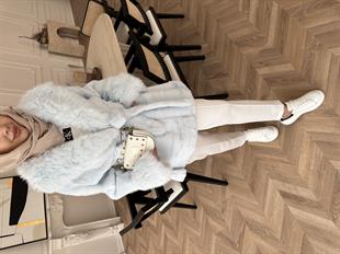 Orjinal Alpaka Kürk Mavi