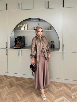 Orj Marka Saten Etek Açık Kahve