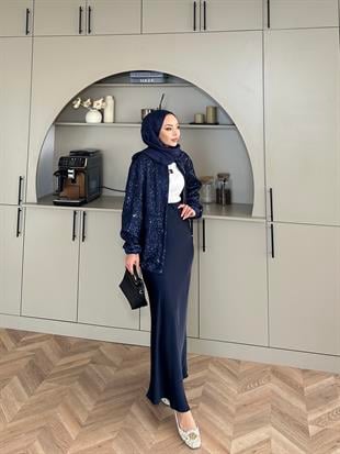 Carla Saten Etek Lacivert