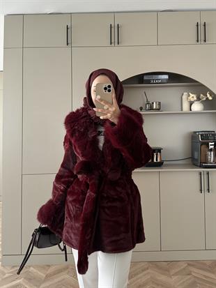 Orjinal Alpaka Kürk Bordo