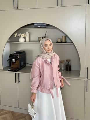 Oslo Jakar Ceket Pudra