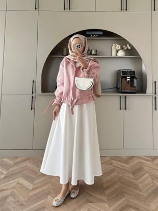 Oslo Jakar Ceket Pudra