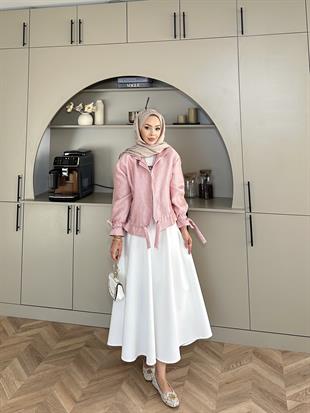 Oslo Jakar Ceket Pudra