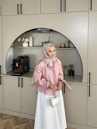 Oslo Jakar Ceket Pudra