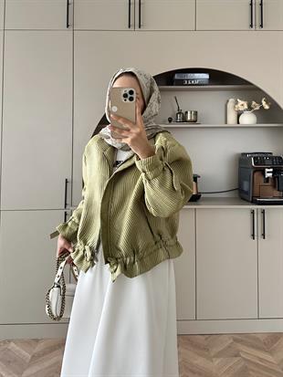 Oslo Jakar Ceket Yağ Yeşili