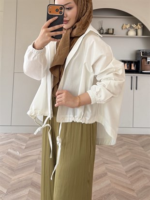 Mireya Bağlama Detaylı Gömlek Beyaz (4530)