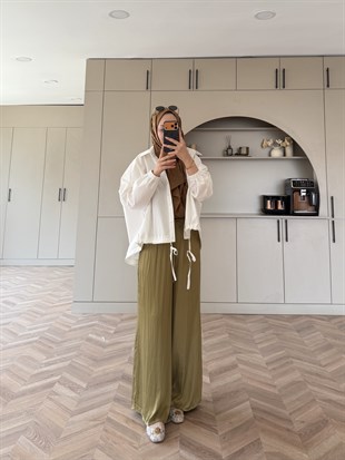 Mireya Bağlama Detaylı Gömlek Beyaz (4530)