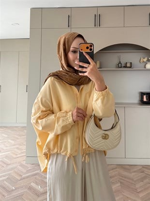 Oversize Büzgülü Gömlek Butteryellow (4530)