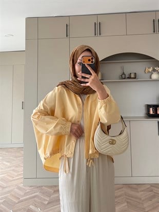 Oversize Büzgülü Gömlek Butteryellow (4530)