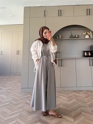 Oysh İçlik Elbise Gri (4547)