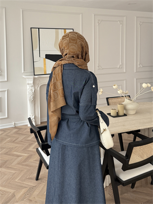 Paloma Fermuarlı Kot Etekli Takım Lacivert (2319)