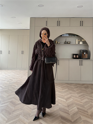 Paris Büzgülü Etekli Takım Acı Kahve (2014)