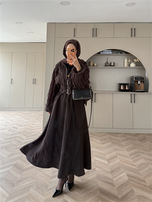 Paris Büzgülü Etekli Takım Acı Kahve (2014)