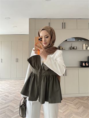 Pavel Korsaj Detaylı Takım Haki (26035)