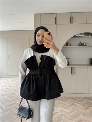 Pavel Korsaj Detaylı Pantolonlu Takım Siyah (26035)