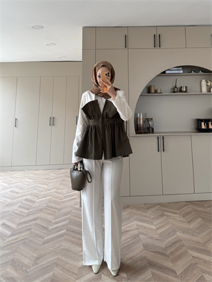 Pavel Korsaj Detaylı Takım Haki (26035)