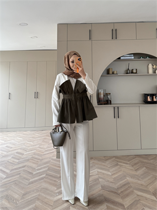 Pavel Korsaj Detaylı Takım Haki (26035)