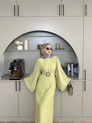 Pearls Elbise Yağ Yeşili