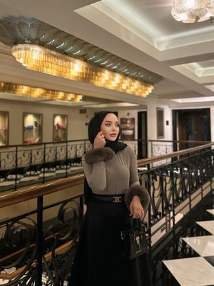  Peluş Kollu Çıtçıtlı Body Vizon