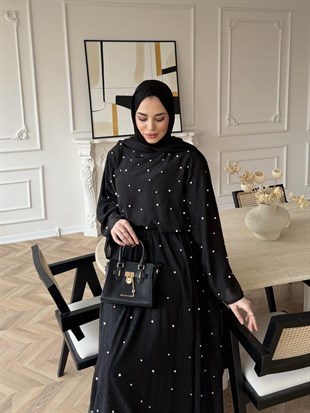 Pera İncili Etekli Takım Siyah (5760)