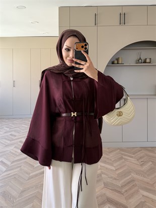 Peri Kimono Ceket Bordo (2366)