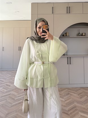 Peri Kimono Ceket Çağla Yeşili (2366)