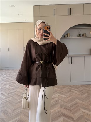 Peri Kimono Ceket Kahve (2366)