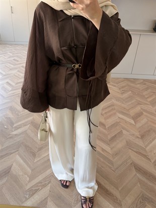 Peri Kimono Ceket Kahve (2366)