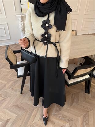 Petra Deri Biyeli Ceket Bej