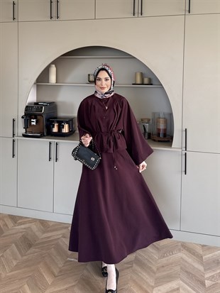 Plato Asimetrik Etekli Takım Mürdüm (8029) 