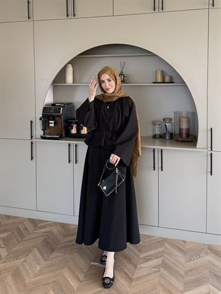 Kalinka Yandan Bağlamalı Şifon Elbise Pembe (26069)